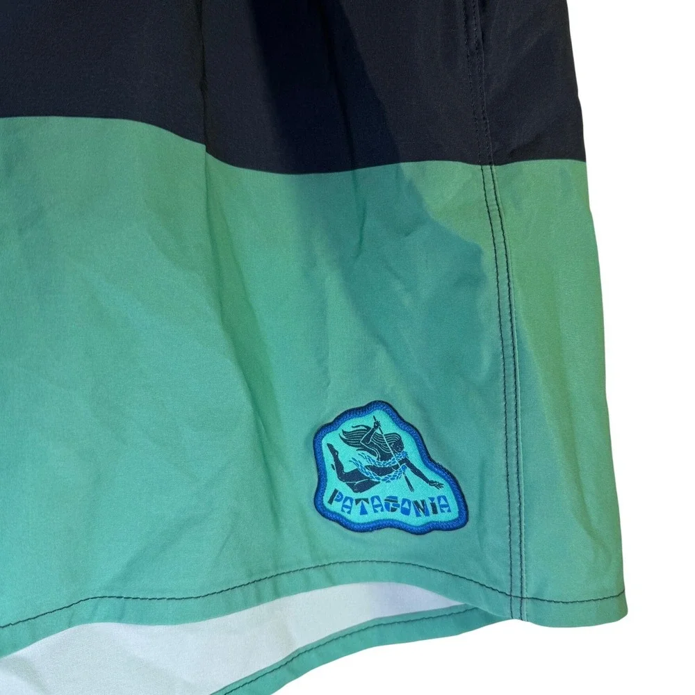 Patagonia Hydro Series Boardshorts Men's XL Blue Teal Swim Trunks Pockets‎